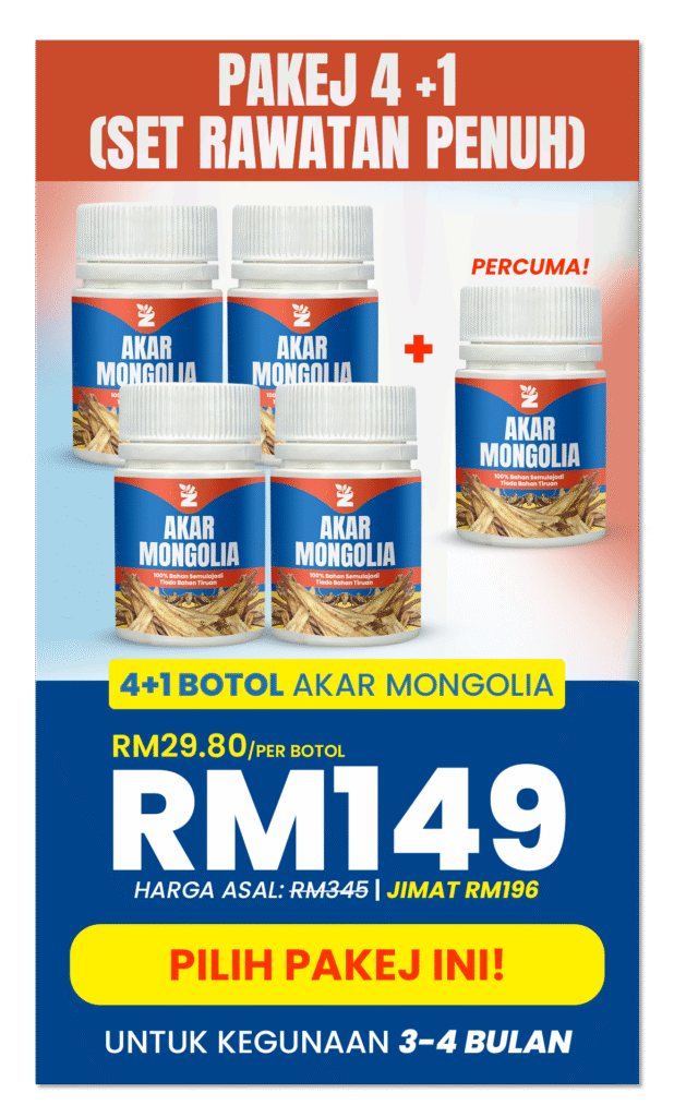 Akar Mongolia 4 Botol Percuma 1 Botol